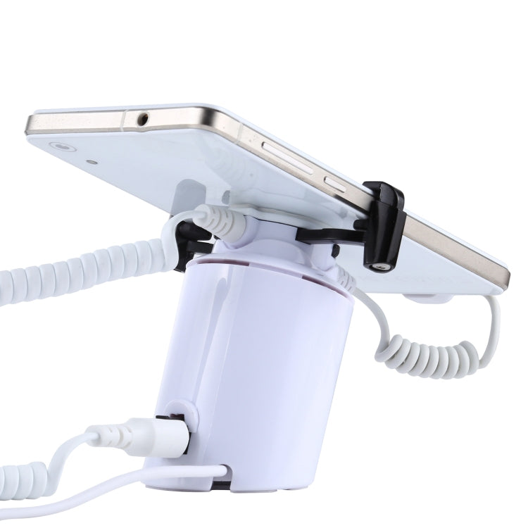 Système de sécurité pour support d'écran cylindrique Alarme antivol / Support d'écran antivol avec télécommande infrarouge pour smartphones avec port Micro-USB, cylindrique ABS Micro-USB