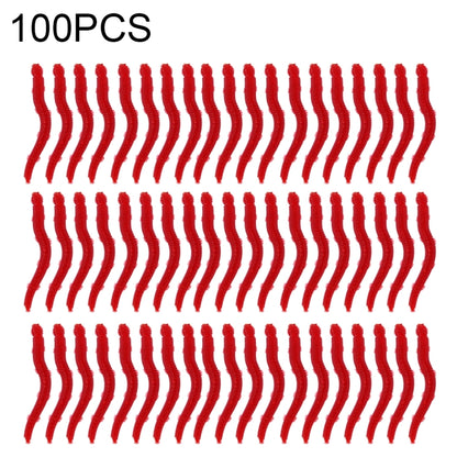 100 leurres de pêche artificiels en forme de vers de terre en silicone souple
