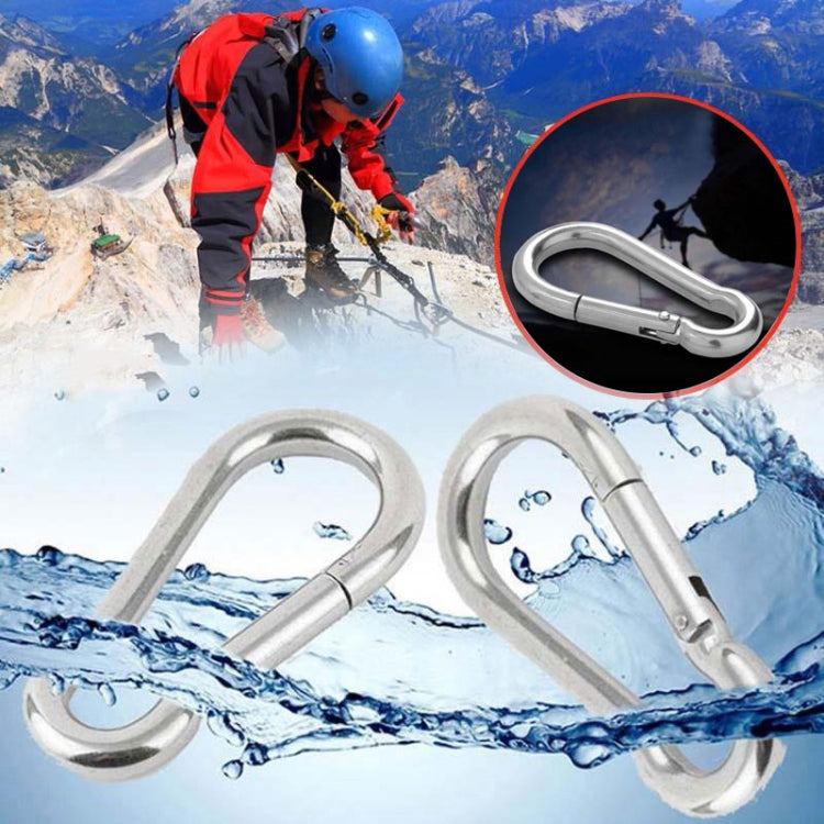Mousqueton en acier inoxydable M7 à ressort multifonction pour l'alpinisme, boucle de verrouillage, crochet de camping pour corde, diamètre intérieur : 6,84 mm, M7