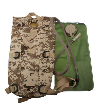 2.5L Duffle Nylon Waterbag Backpack with Tube / Waterbag, 2.5L, 2.5L (Black)