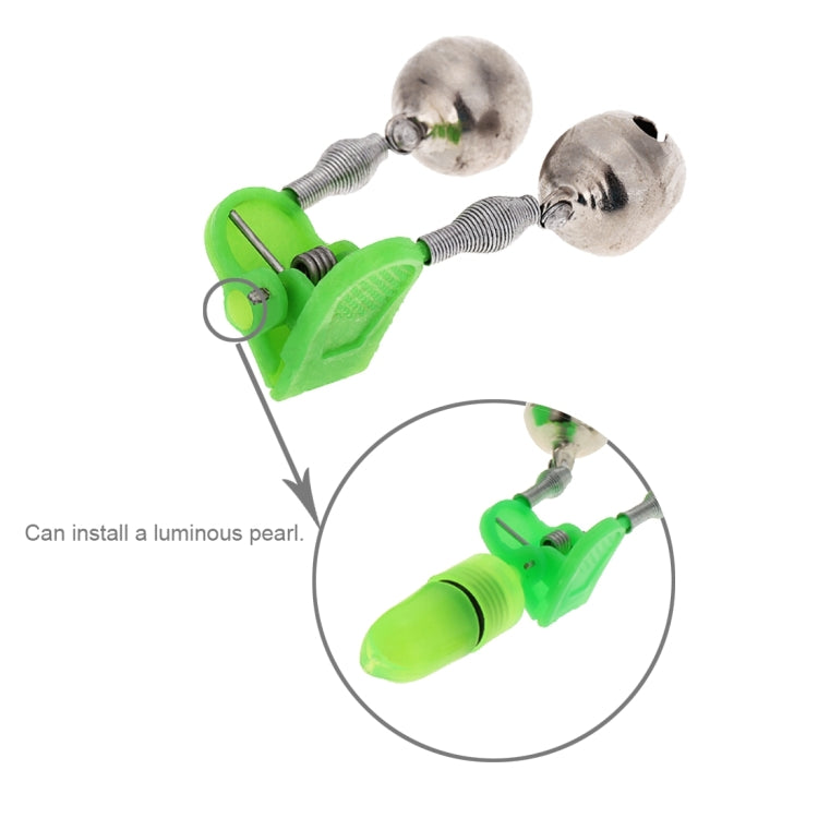 10 PCS Fishing Accessory Twin Bells Clip On Fishing Rod Fishing Bait Alarm, Random Color Delivery, Fishing Bait Alarm