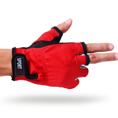 1 paire de gants de pêche respirants antidérapants à trois doigts exposés