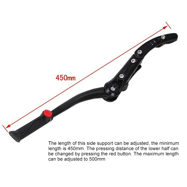 Double béquille latérale réglable pour vélo de montagne