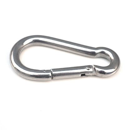 M5 Stainless Steel Carabiner Spring Hook Multi-tool Mountaineering Buckle Lock Camping Hook Rope, Inner Diameter: 4.9mm, M5