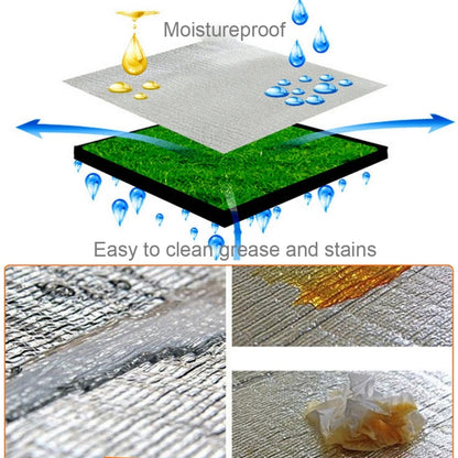 7mm Thickening of Double Aluminum Moisture Pad / Camping Sleeping Pad, Size: 200cm x 200cm, 200cm x200 Aluminum film
