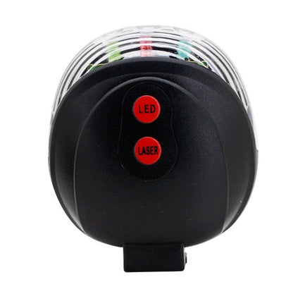 Shell Shape Bicycle Safety Rear Warning Tail Light with 2 Laser Beams and Colorful Lights, Shell Shape Colorful Lights