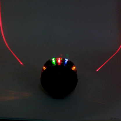 Shell Shape Bicycle Safety Rear Warning Tail Light with 2 Laser Beams and Colorful Lights, Shell Shape Colorful Lights