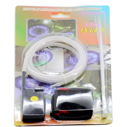 Bicycle Wheel Spoke Decorative LED Light Article Bar Strip, 15 LEDs, 15 LEDs