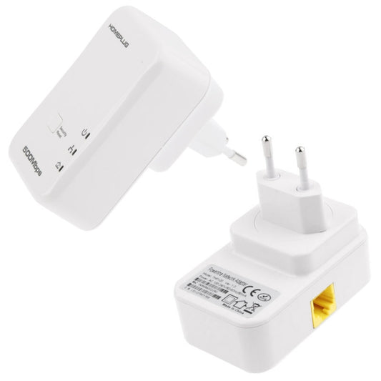 2 stuks 500Mbps Powerline Netwerk Mini Homeplug AV Ethernet Bridge, 7HP150, EU-stekker, 500Mbps