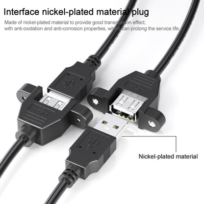 USB 2.0 AM to AF Mount Panel Cable, Length: 90cm, AM to AF, Length: 90cm