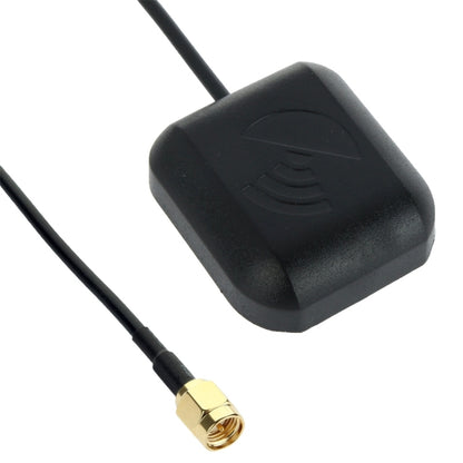 Antenne GPS de véhicule Récepteur actif Base magnétique Adaptateur de montage Antenne connecteur mâle SMA, Longueur de câble : 3m, Connecteur mâle SMA