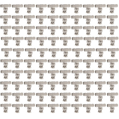 100 PCS UG274U BNC T Type One Male to Dual BNC Female Connector Adapter, UG274U