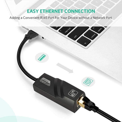 USB 3.0 10 / 100 / 1000Mbps Ethernet Adapter for Laptops, Plug and play, USB 3.0 1000 Mbps