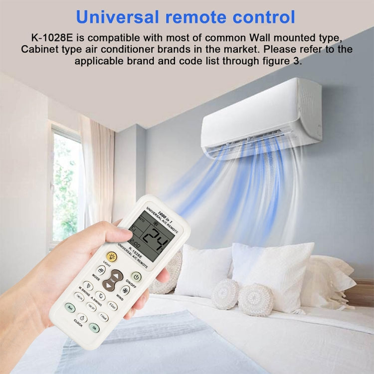 Chunghop K-1028E 1000 in 1 Universal A/C Remote Controller with Flashlight, K-1028E