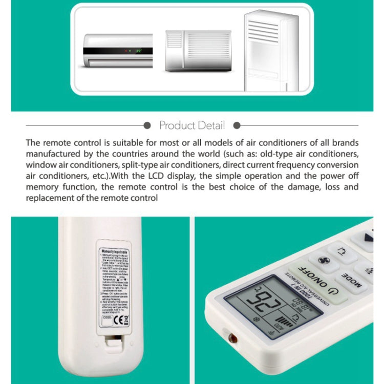 Chunghop Universal A/C Remote Control (K-108ES), K-108ES