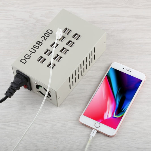 60W 12A 20 USB-Ports Schnellladestation Reise-Tischladegerät Netzteil