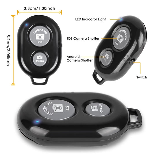 BRCMCOM Chip Universal Bluetooth 3.0 Remote Shutter Camera Control Self-timer, Red, Green, Yellow, White, Black, Blue