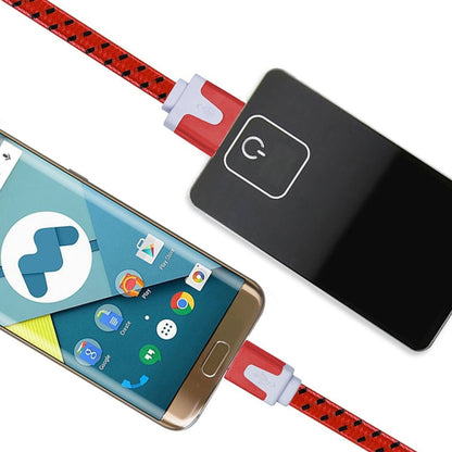 2m Woven Style Micro USB to USB Data / Charging Cable