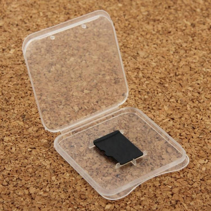 100 PCS Transparent Plastic Storage Card Box for TF Card, TF Card