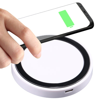 Universal QI Standard Round Wireless Charging Pad (White + Red), White, Black + White, White + Black, Grey+Black, White + Red