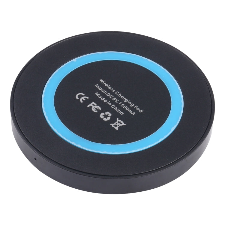 Universal QI Standard Round Wireless Charging Pad (White + Red)