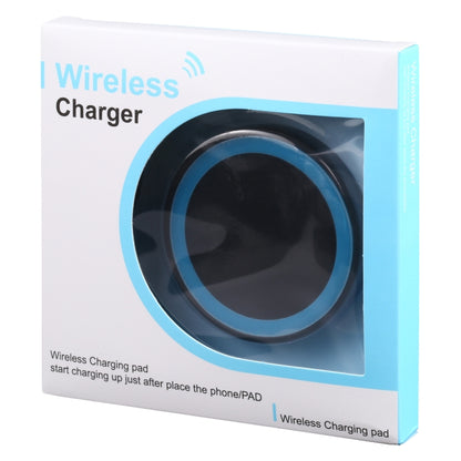 Universal QI Standard Round Wireless Charging Pad (White + Red)