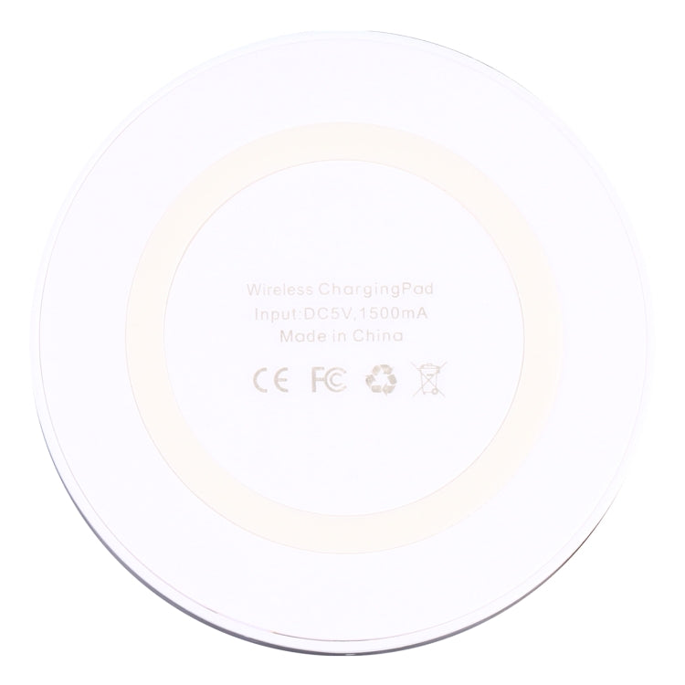 Universal QI Standard Round Wireless Charging Pad (White + Red), White, Black + White, White + Black, Grey+Black, White + Red