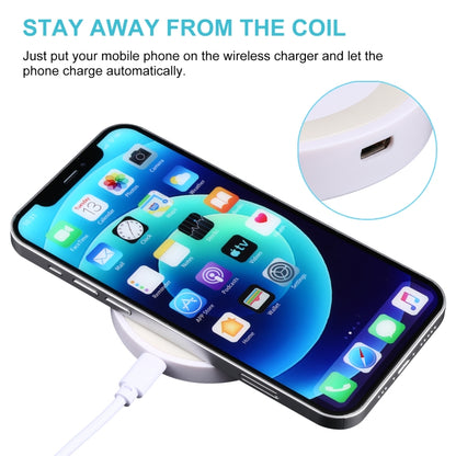 Universal QI Standard Round Wireless Charging Pad (White + Red), White, Black + White, White + Black, Grey+Black, White + Red