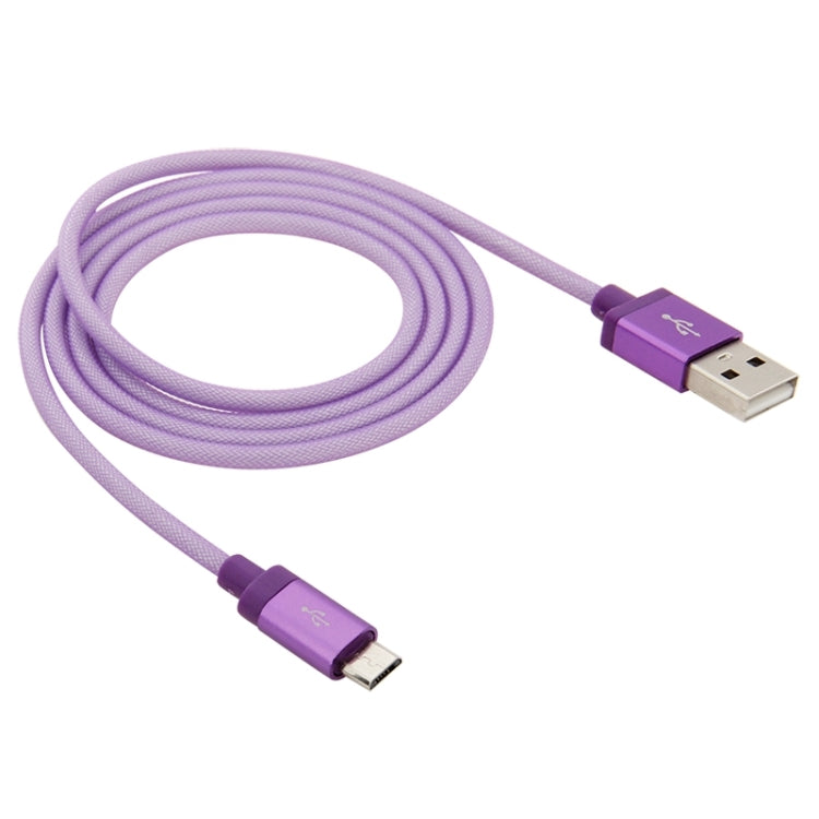 1m Net Style High Quality Metal Head Micro USB to USB Data / Charging Cable