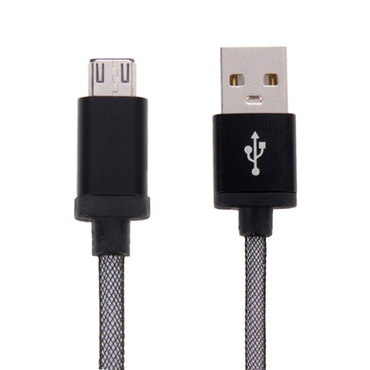 25cm Net Style Metal Head Micro USB to USB 2.0 Data / Charger Cable