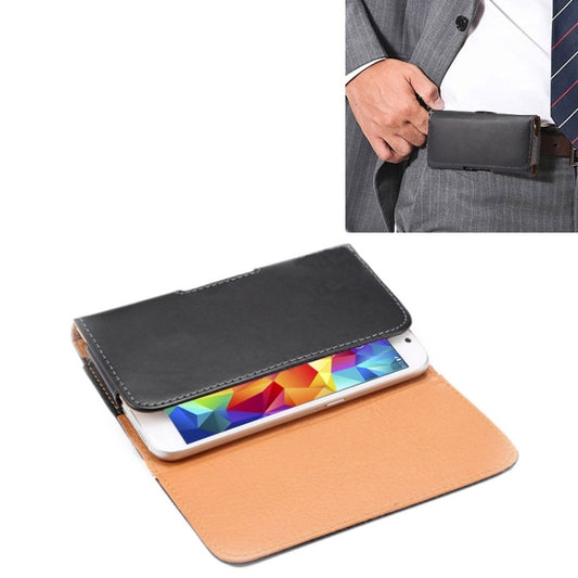 Étui en cuir à rabat vertical Crazy Horse Texture / Sac banane avec attelle arrière pour iPhone X et Galaxy S5 / G900