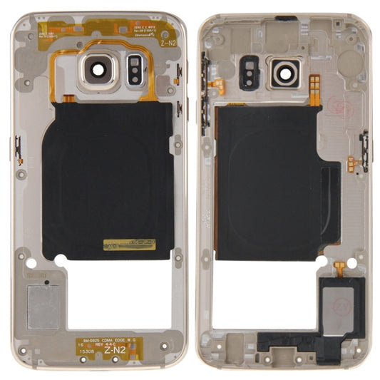For Galaxy S6 Edge / G925 Back Plate Housing Camera Lens Panel with Side Keys and Speaker Ringer Buzzer , Galaxy S6 edge, For Samsung Galaxy S6 edge