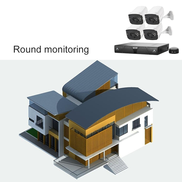 N4B7M 4Ch 960P P2P ONVIF 1.3 Megapixel IP-Kamera NVR Kit, Unterstützt Nachtsicht / Bewegungserkennung, IR-Distanz: 20m, N4B7M/Kit