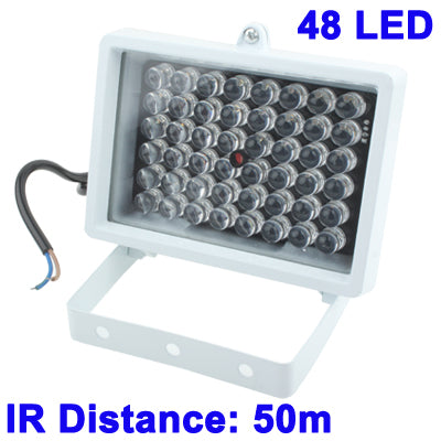 Luz auxiliar de 48 LED para cámara CCD, alcance IR: 50 m (ZT-48W), tamaño: 9 x 12.5 x 8 cm