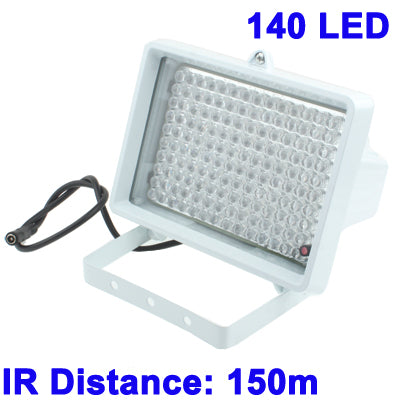 Luz auxiliar de 140 LED para cámara CCD, alcance IR: 150 m (ZT-140LF), tamaño: 11 x 17 x 12.5 cm