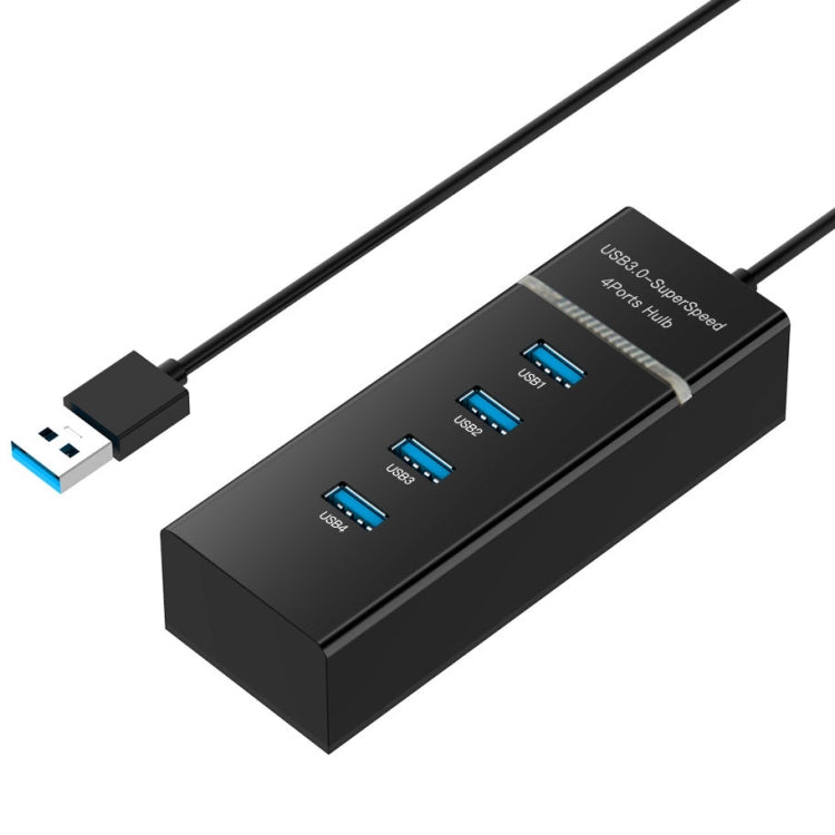 4 Ports USB 3.0 Hub Splitter with LED, Super Speed 5Gbps, BYL-P104, USB 3.0 (White), USB 3.0 (Black)