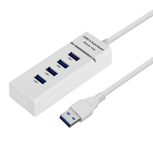 4 Ports USB 3.0 Hub Splitter with LED, Super Speed 5Gbps, BYL-P104, USB 3.0 (White), USB 3.0 (Black)