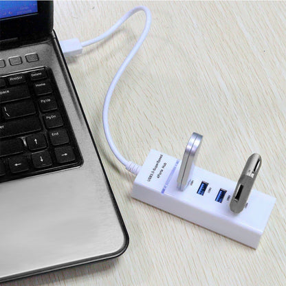 4 Ports USB 3.0 Hub Splitter with LED, Super Speed 5Gbps, BYL-P104, USB 3.0 (White), USB 3.0 (Black)