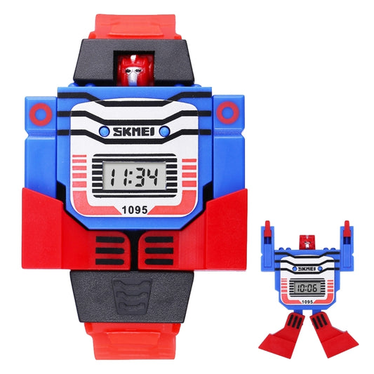Montre enfant SKMEI Transformer, forme modifiable, cadran amovible, mouvement numérique avec bracelet en PU et ciment plastique