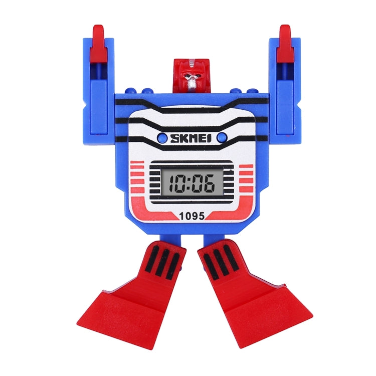 SKMEI Transformation Toy Shape Changing Removable Dial Digital Movement Children Watch with PU Plastic Cement Band