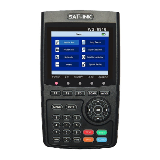SATLINK WS6916 Digitale Satellietsignaalzoeker, 3.5 inch TFT LCD-scherm, Ondersteuning DVB-S / S2, MPEG-2 / MPEG-4, WS6916