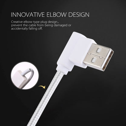 1.2m 2A 90 Copper Wires Woven Elbow USB-C / Type-C 3.1 to USB 2.0 Data / Charger Cable