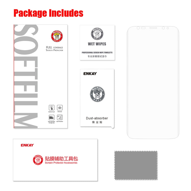 Film de protection d'écran ENKAY Hat-Prince pour Galaxy S9 en PET, plein écran, incurvé, cintré à chaud, HD, pour Galaxy S9