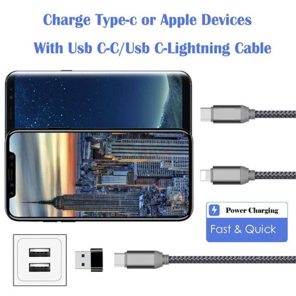 2 PCS USB-C / Type-C Female to USB 2.0 Male Adapter, Support Charging & Transmission