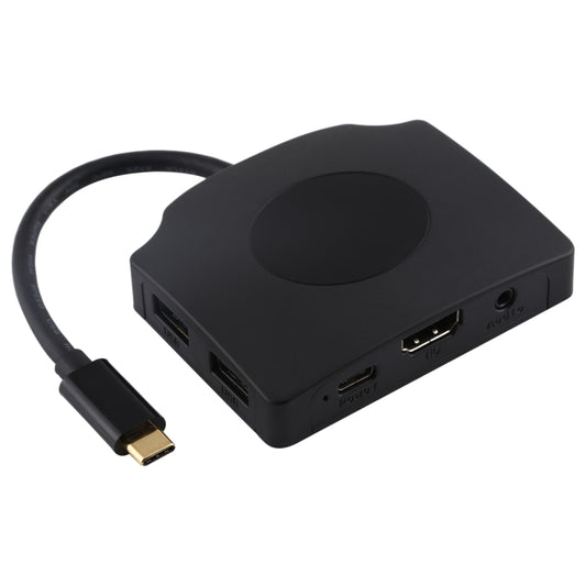 Adaptateur HUB multifonction V178A USB-C / Type-C vers 3 ports USB 3.0 + USB-C / Type-C + HDMI + port audio + lecteur de carte SD / TF