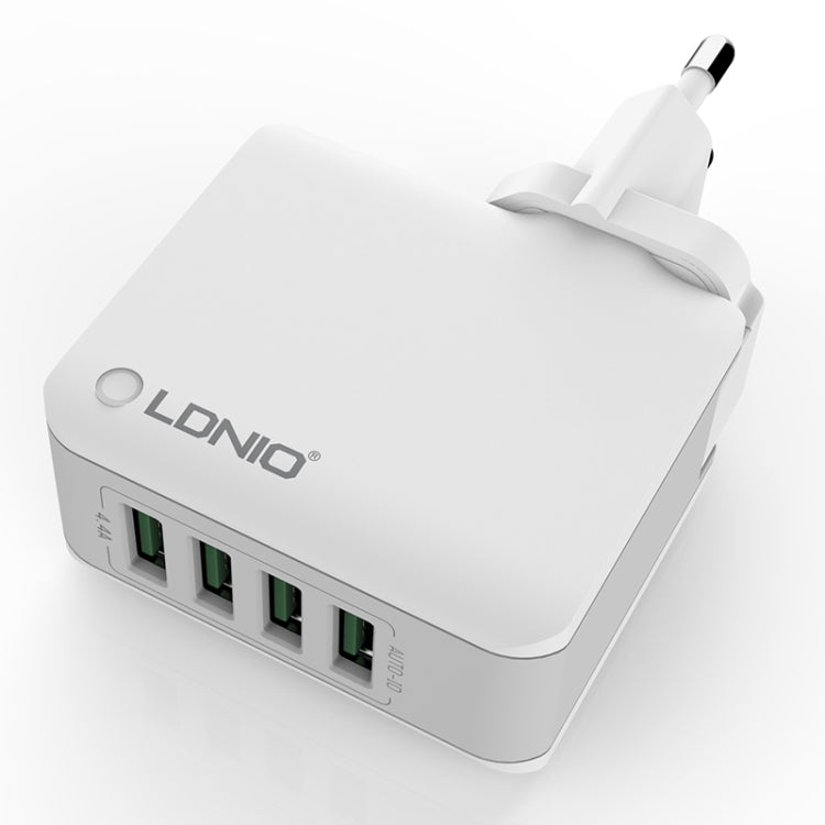 LDNIO A4403 4.4A 4 x USB Ports Smart Travel Charger, EU Plug, SAS5293AU, SAS5293EU, SAS5293UK, SAS5293US