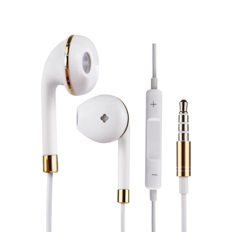 White Wire Body 3.5mm In-Ear Earphone with Line Control & Mic - ORIWHIZ ...