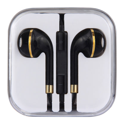 Black Wire Body 3.5mm In-Ear Earphone with Line Control & Mic for iPhone, Galaxy, Huawei, Xiaomi, LG, HTC and Other Smart Phones