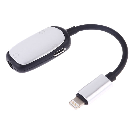 8 Pin to 8 Pin Charging Interface + 8 Pin Earphone Interface + 3.5mm Audio Interface Earphone Adapter, Silver, Black, Pink, Gold, Red