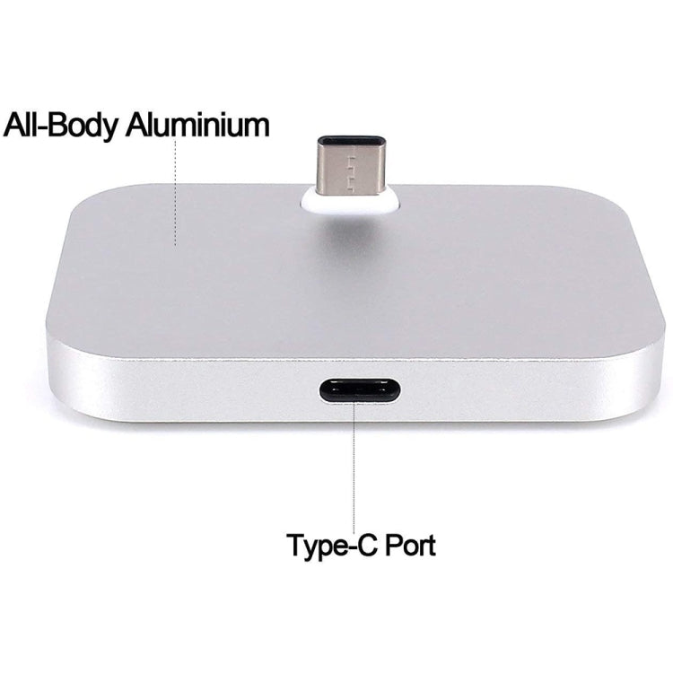 USB-C / Type-C Aluminum Alloy Desktop Station Dock Charger, 1